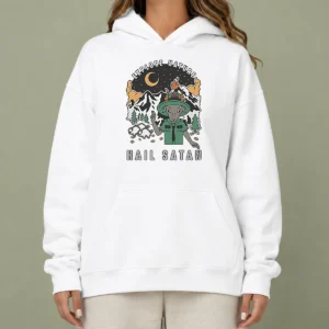 Hot Goat Scout Pointing Explore Nature Hail Satan Hoodie