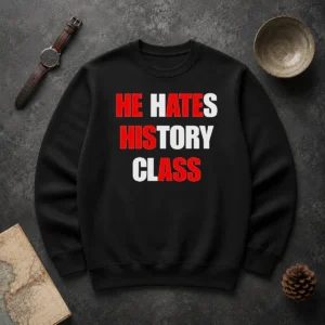 Nice He Hates History Class Sweater