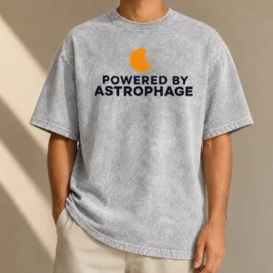 Good Powered By Astrophage Geek Washed T-Shirt