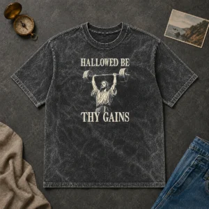 Nice Hallowed Be Thy Gains Washed T-Shirt