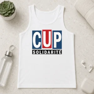 Nice Happy CUP Solidarity Red White Blue Logo Tank Top
