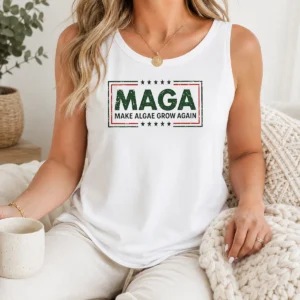 Official MAGA Make Algae Grow Again Political Parody Meme Team Algae 2026 Tank Top