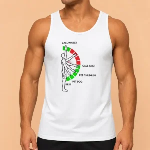 Original Man Arm Positions Call Waiter Call Taxi Pet Children Pet Dog Rest Tank Top