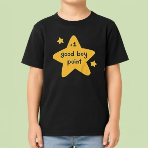 Premium Plus 1 Good Boy Point Star Reward Positive Reinforcement Kids T-Shirt