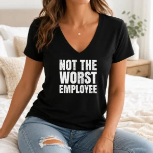 Hot Not The Worst Employee Work V-Neck Shirt