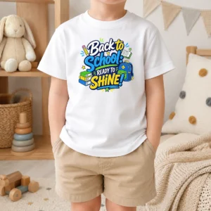 Good Official Back To School Ready To Shine Typography Kids T-Shirt