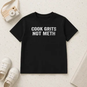 Hot Cook Grits Not Meth Southern Food Funny Slogan Kids T-Shirt