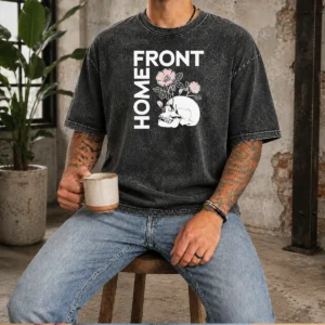 Premium Homefront Skull Flowers Shirt - Image 8