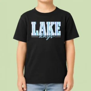 Premium Nice Ake Days Striped Summer Preppy Cottage Coastal Kids T-Shirt