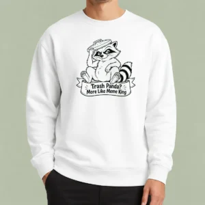 Top Cheeky Jimothy Viral Raccoon Trash Panda Line Art Sweater
