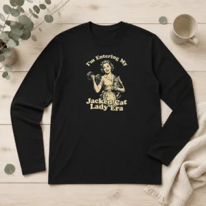 Premium Retro Jacked Cat Lady Long Sleeve Shirt