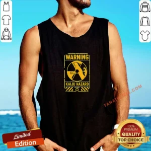 Funny Omega Class Kaiju Hazard Warning Geek Tank Top