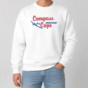 Official Boeing Compass Cope Aviation Military Aircraft Sweater