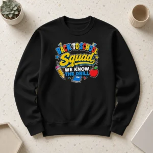 Original Back To School Group Cartoon For Kids Sweater