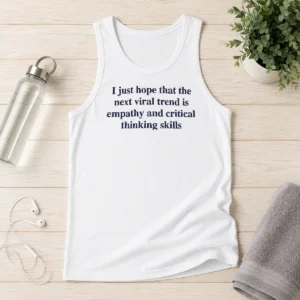 Original Awesome I Just Hope The Next Viral Trend Is Empathy And Critical Thinking Skills Tank Top