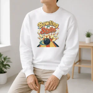 Pretty Bowling For Strike Vintage Sweater