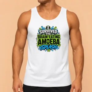 Nice Pretty Brain Eating Amoeba Survival Typography Tank Top