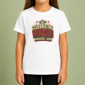 Good Nice Labour Day Pride Celebrating Workers Retro Distresse Kids T-Shirt