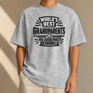Hot Premium Grandparents Day Stencil Shirt Worlds Best No Assembly Neede Washed T-Shirt