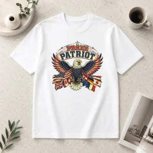 Nice Proud Patriot Vintage Shirt With Soaring Eagle 2