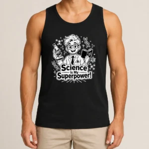 Hot Science Is My Superpower Line Art Tank Top