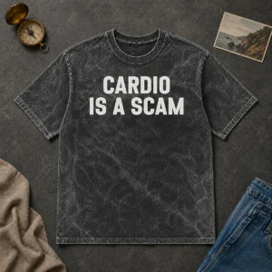 Pretty Top Cardio Is A Scam Washed T-Shirt