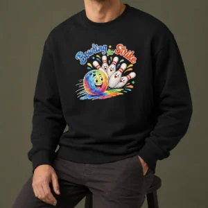 Original Bowling For Strike Watercolor Sweater