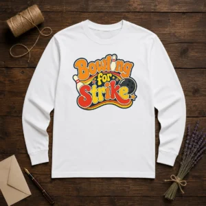 Funny Bowling For Strike Groovy Retro Shirt - Image 5