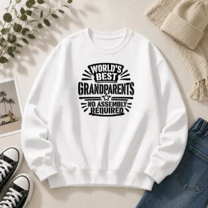 Original Grandparents Day Stencil Shirt Worlds Best No Assembly Neede Sweater