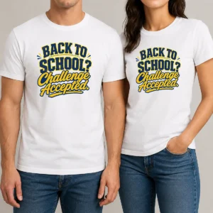 Nice Back To School Challenge Accepted Vector