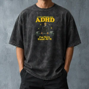 Official Very Good At ADHD Washed T-Shirt
