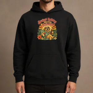 Awesome August Holiday Vintage Dog Chillout Hoodie