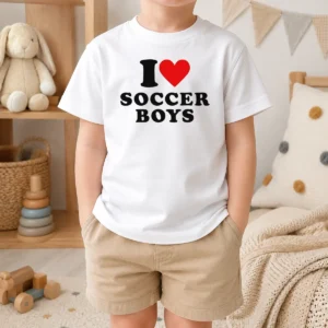 Premium Original I Love Soccer Boys Kids T-Shirt