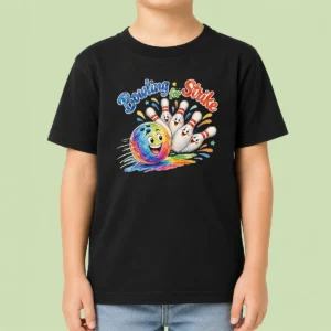 Original Bowling For Strike Watercolor Kids T-Shirt