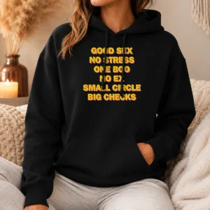 Funny Sex No Stress One Boo No Ex Small Circle Big Checks Hoodie