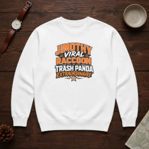 Official Jimothy Viral Raccoon Funny Trash Panda Typography Sweater