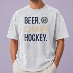 Pretty Columbus Blue Jackets Beer Cannon Hockey Washed T-Shirt