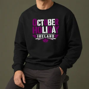 Premium Original October Holiday Ireland Stencil For Cozy Fall Celebrat Sweater