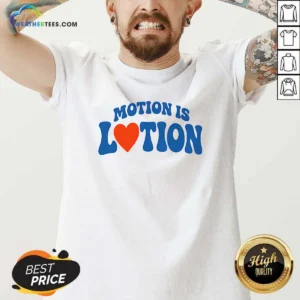 Official Motion Is Lotion Fitness Exercise Motivation V-Neck Shirt