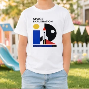 Pretty Space Exploration Cosmos Series 1961 Retro Poster Kids T-Shirt