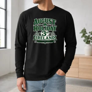 Awesome August Holiday Ireland Family Celebration Silhouette Long Sleeve Shirt