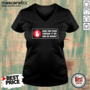 Premium Turn It Off And On V-Neck Shirt