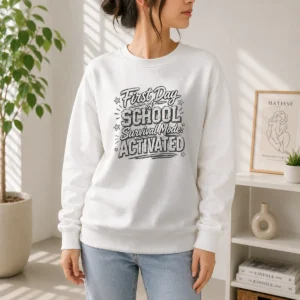 Funny First Day Teacher Humor Sketch Sweater