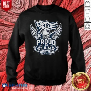 Premium Proud To Stand Together Eagle Line Art Sweatshirt