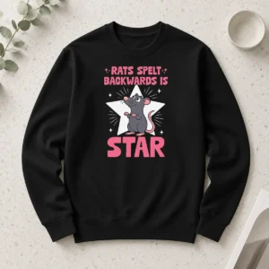 Funny Official Rat Humor Gift Rats Spelt Backwards Is Star Long Sleeve Shirt