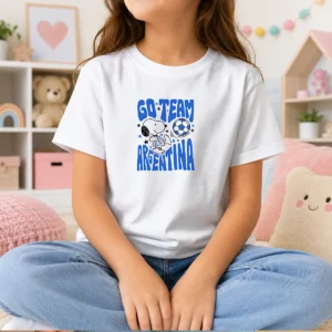Awesome Snoopy Go Team Argentina World Cup 2026 Kids T-Shirt