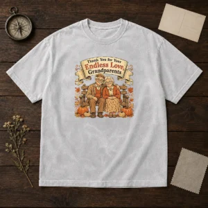 Awesome Grandparents Day Vintage Gratitude Family Washed T-Shirt