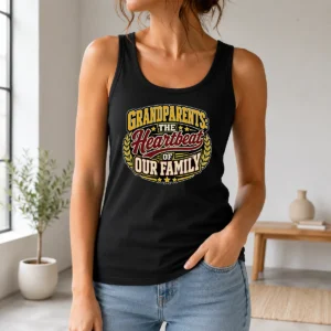 Hot Grandparents Day Heartbeat Gratitude Mascot Tank Top