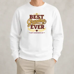 Good Hot Grandparents Day Best Grandma Ever Typography Sweater