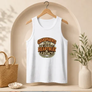 Pretty Grandparents Day Vintage Heartbeat Tribute Tank Top